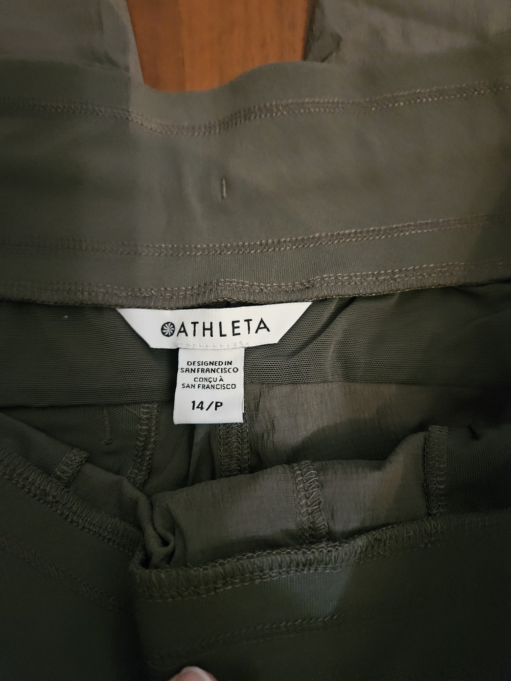Athleta Olive Green Gray Yoga Pilates Active Leggings - Picture 4 of 5